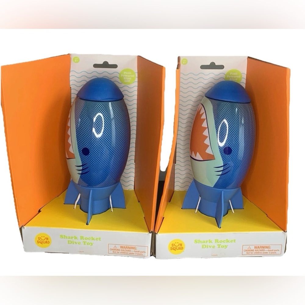 NWT Pool Toys 2 Pack Shark Rockets Dive Toys BOX DAMAGE